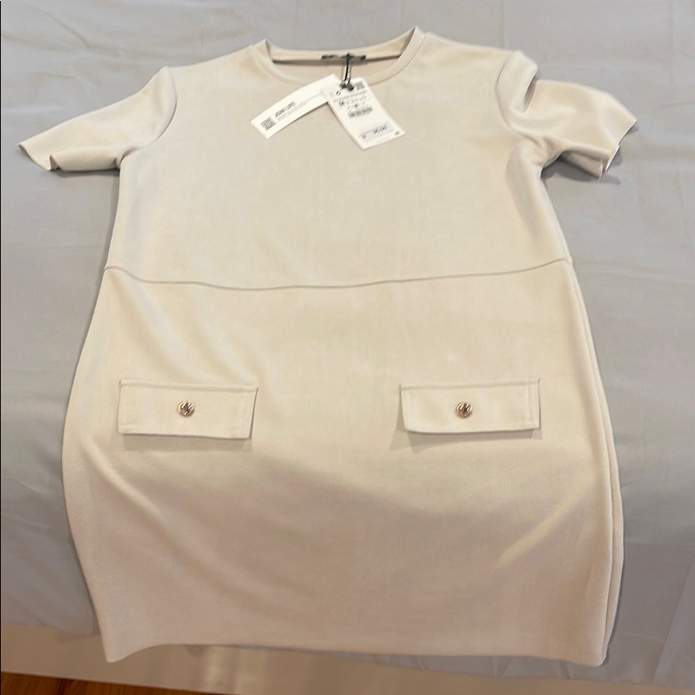 Elegant Cream Dress Zara size M
